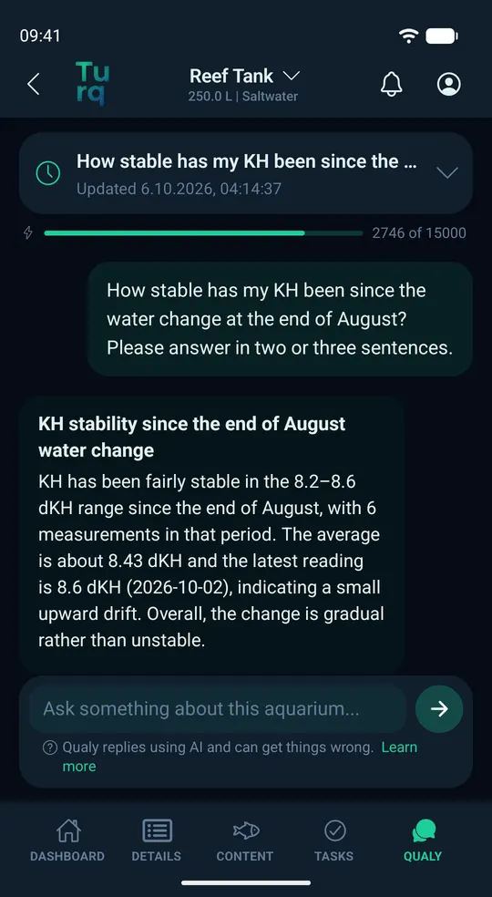 Qualy chat with AI notice